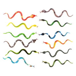 Realistic Vinyl Snakes - 12 Pk